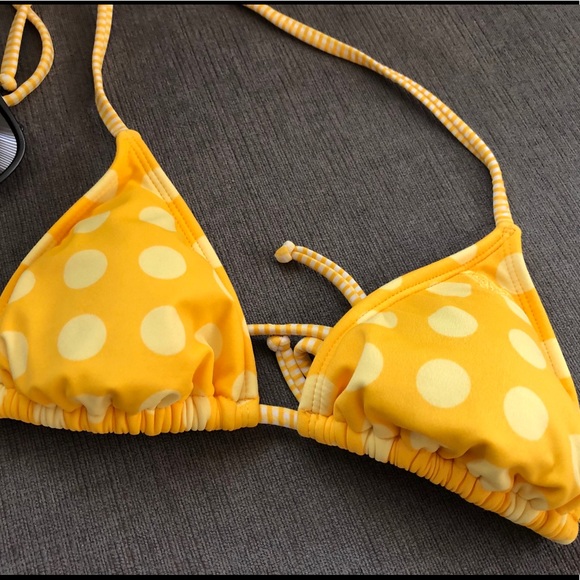Roxy Yellow Polka Dot Bikini - Picture 2 of 3